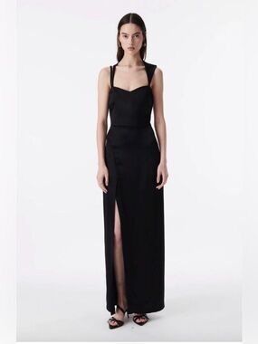 NWT IRO Paris Black Asymmetrical Cutout Maxi Dress 🖤